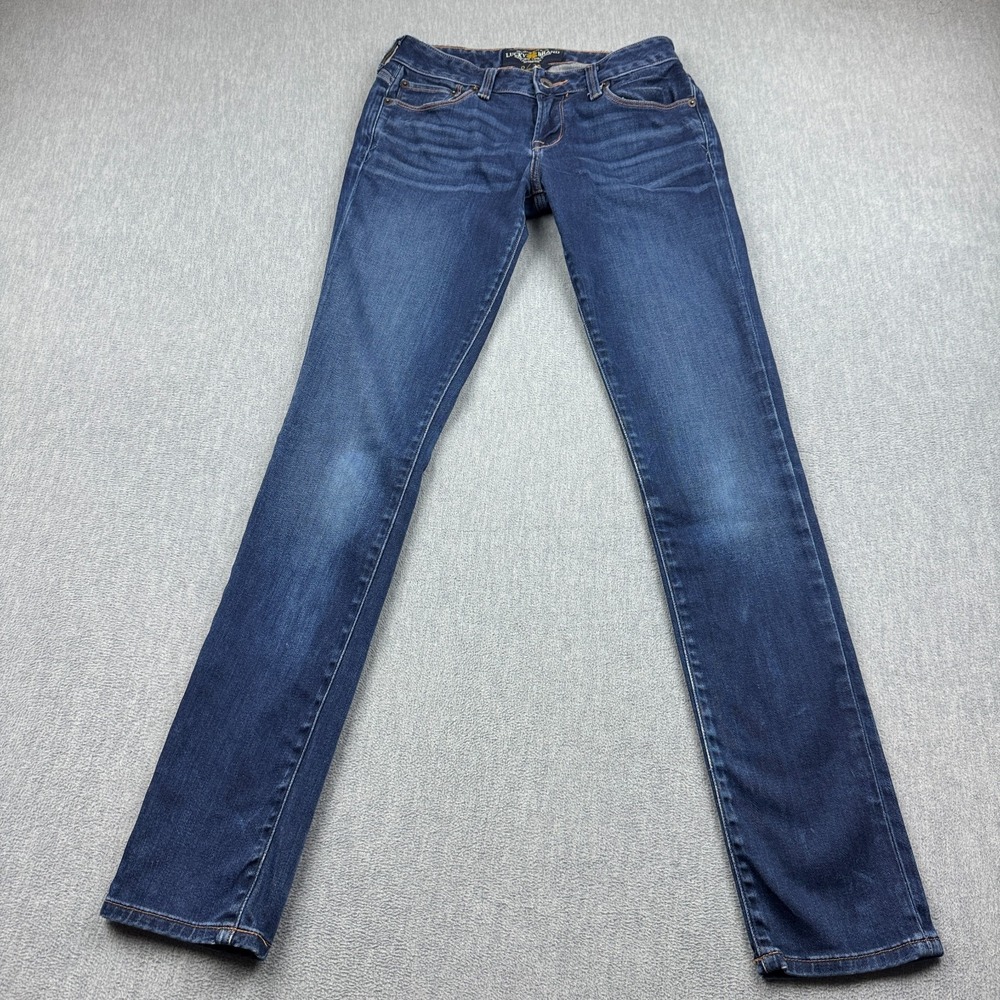Lucky Brand Jeans Womens 0/25 Blue Lola Skinny Low Rise Stretch Dark Wash Denim